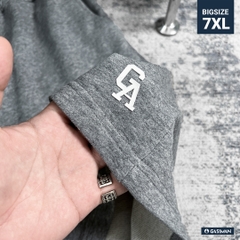 Quần Ngắn thun Bigsize Logo GA Basic Màu Xám trắng