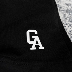 Quần Ngắn thun Bigsize Logo GA Basic Màu Đen