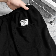 Quần Ngắn thun Bigsize Logo GA Basic Màu Đen