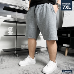 Quần Ngắn thun Bigsize Logo GA Basic Màu Xám trắng