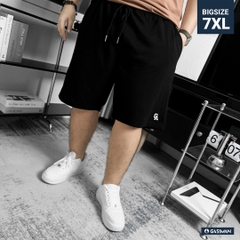 Quần Ngắn thun Bigsize Logo GA Basic Màu Đen