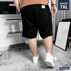 Quần Ngắn thun Bigsize Logo GA Basic Màu Đen