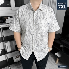 Áo Sơ Mi Tay ngắn Bigsize Họa tiết Vân gỗ