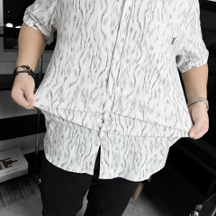 Áo Sơ Mi Tay ngắn Bigsize Họa tiết Vân gỗ