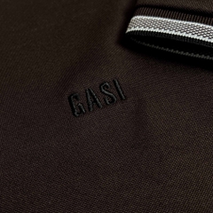 Áo Polo Big size Thêu logo GASI Màu Nâu