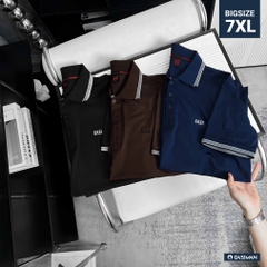 Áo Polo Big size Thêu logo GASI Màu Nâu