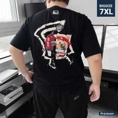 Áo thun Big size in Gấu Boxing màu Đen