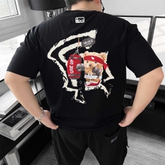 Áo thun Big size in Gấu Boxing màu Đen