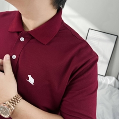Áo Polo Bigsize Thêu con Gấu Màu Đỏ đô