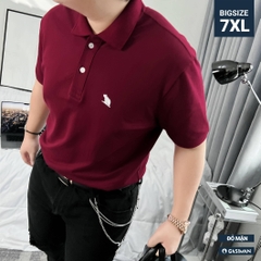 Áo Polo Bigsize Thêu con Gấu Màu Đỏ đô