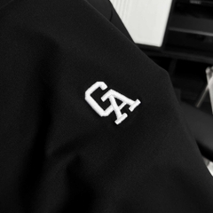 Áo thun Bigsize Thêu logo GA Xẻ tà Màu Đen