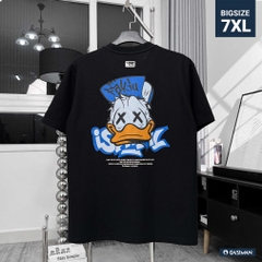 Áo Thun Big size có Túi In Vịt Donald Màu Đen