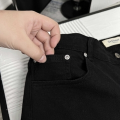 Quần dài Jean Bigsize Basic trơn Màu Đen