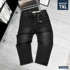Quần Jean dài Bigsize phom Suông Màu Xám wash
