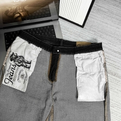 Quần Jean dài Bigsize phom Suông Màu Xám wash