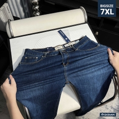 Quần dài Jean Bigsize Basic trơn Màu Xanh đậm