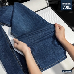 Quần dài Jean Bigsize Basic trơn Màu Xanh đậm