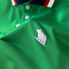 Áo Polo Bigsize Màu Xanh Lá Thêu Gấu Phối cổ 3 màu