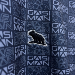 Áo Polo Bigsize Hoạ tiết Monogram GASIMAN Màu Xanh đậm