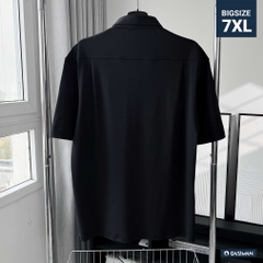 Áo Sơ mi Big size Flex Co giãn 4 chiều màu Đen