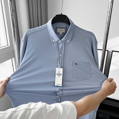 Áo Sơ mi Big size Flex Co giãn 4 chiều màu Xanh jean