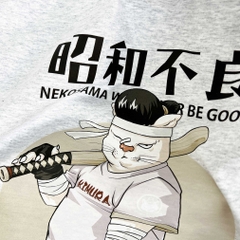 Áo Ba Lỗ Big size In hình Mèo Neko Màu Xám Hạt Tiêu