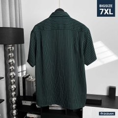 Áo Sơ Mi Bigsize Oxford Kẻ Sọc Xanh Rêu