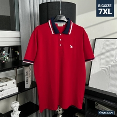 Áo Polo Bigsize Màu Đỏ Thêu Gấu Phối cổ 3 màu
