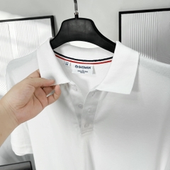 Áo Polo Bigsize 3 Sọc ngay tay Màu Trắng