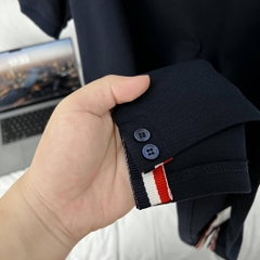 Áo Polo Bigsize 3 Sọc ngay tay Màu Xanh đen