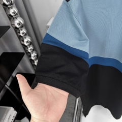 Áo Polo Bigsize Phối chữ V Xanh biển - Xanh dương - Đen