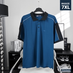 Áo Polo Bigsize Phối Xanh dương - Đen