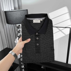 Polo Bigsize vải dệt Brick Màu Đen