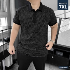 Polo Bigsize vải dệt Brick Màu Đen