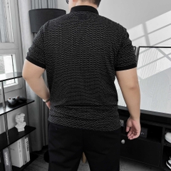 Polo Bigsize vải dệt Brick Màu Đen