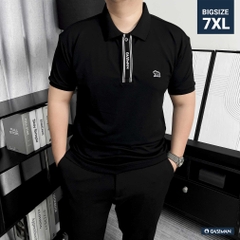 Polo Big Size Đen phối Trụ ẩn in Gasiman