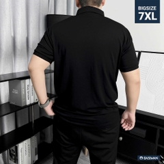 Polo Big Size Đen phối Trụ ẩn in Gasiman