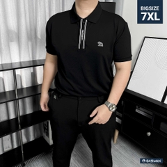 Polo Big Size Đen phối Trụ ẩn in Gasiman