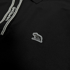 Polo Big Size Đen phối Trụ ẩn in Gasiman