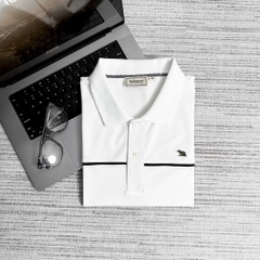 Polo BigSize phối viền ngực Màu Trắng