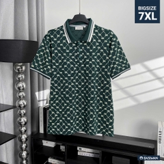 Polo BigSize Royal Sailor Monogram Màu Xanh Rêu