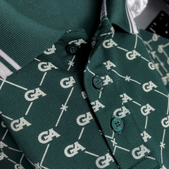 Polo BigSize Royal Sailor Monogram Màu Xanh Rêu
