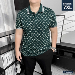Polo BigSize Royal Sailor Monogram Màu Xanh Rêu