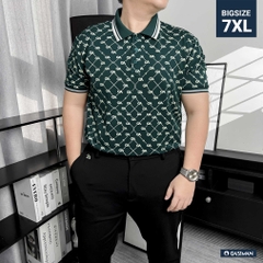 Polo BigSize Royal Sailor Monogram Màu Xanh Rêu