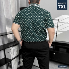 Polo BigSize Royal Sailor Monogram Màu Xanh Rêu