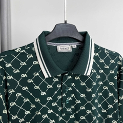 Polo BigSize Royal Sailor Monogram Màu Xanh Rêu