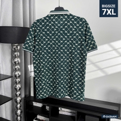 Polo BigSize Royal Sailor Monogram Màu Xanh Rêu