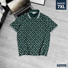 Polo BigSize Royal Sailor Monogram Màu Xanh Rêu