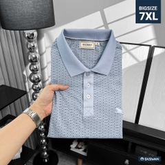 Polo Bigsize vải dệt Brick Màu Xanh Da