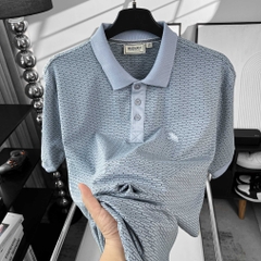 Polo Bigsize vải dệt Brick Màu Xanh Da